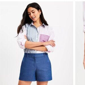 NWT LOFT Riviera Shorts in Sky Chambray